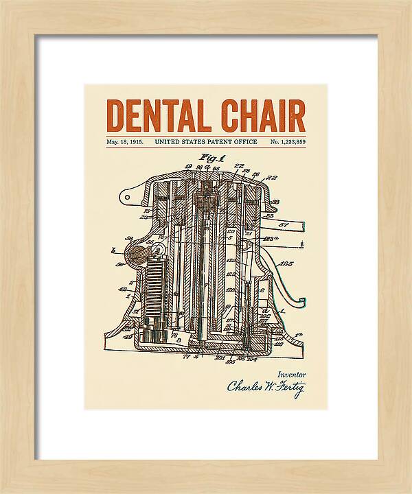 Dental Chair Retro Patent Us1233859a