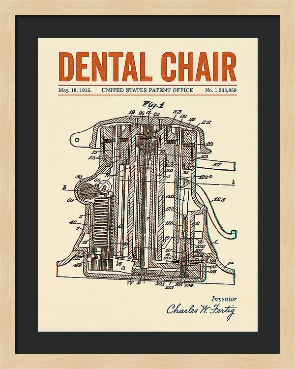 Dental Chair Retro Patent Us1233859a