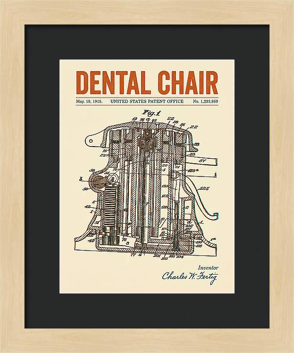 Dental Chair Retro Patent Us1233859a