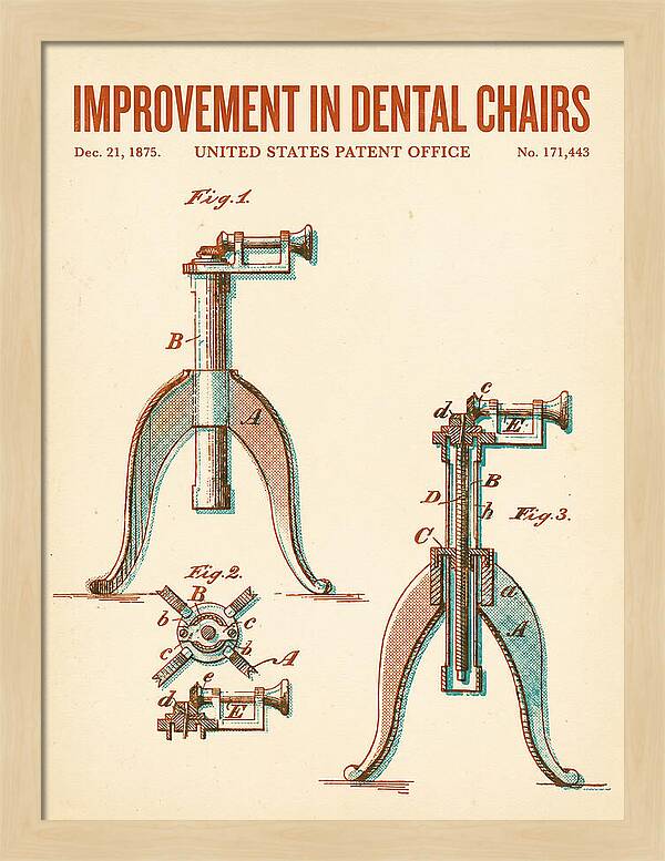 Dental Chair Retro Patent Us171443a