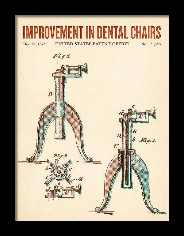 Dental Chair Retro Patent Us171443a