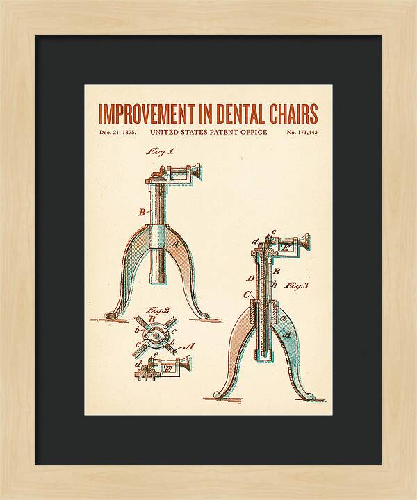Dental Chair Retro Patent Us171443a