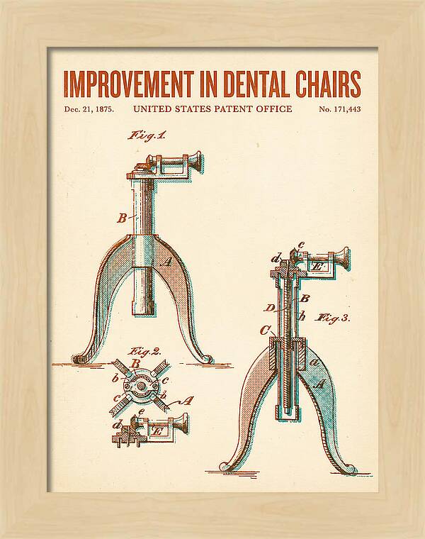 Dental Chair Retro Patent Us171443a