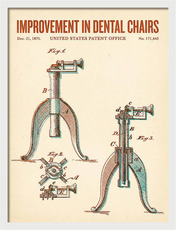 Dental Chair Retro Patent Us171443a