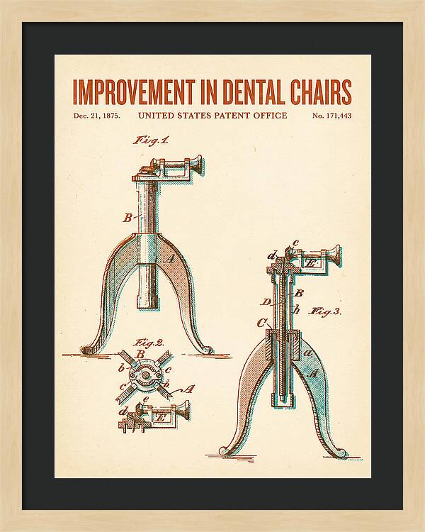 Dental Chair Retro Patent Us171443a