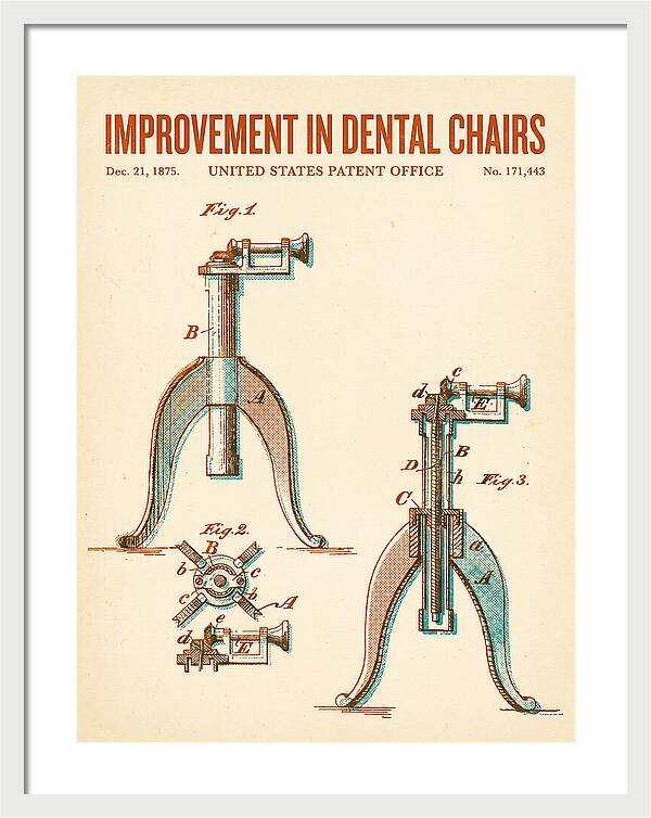 Dental Chair Retro Patent Us171443a