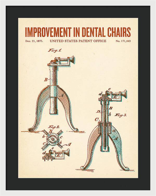 Dental Chair Retro Patent Us171443a