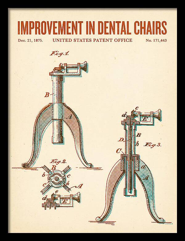 Dental Chair Retro Patent Us171443a