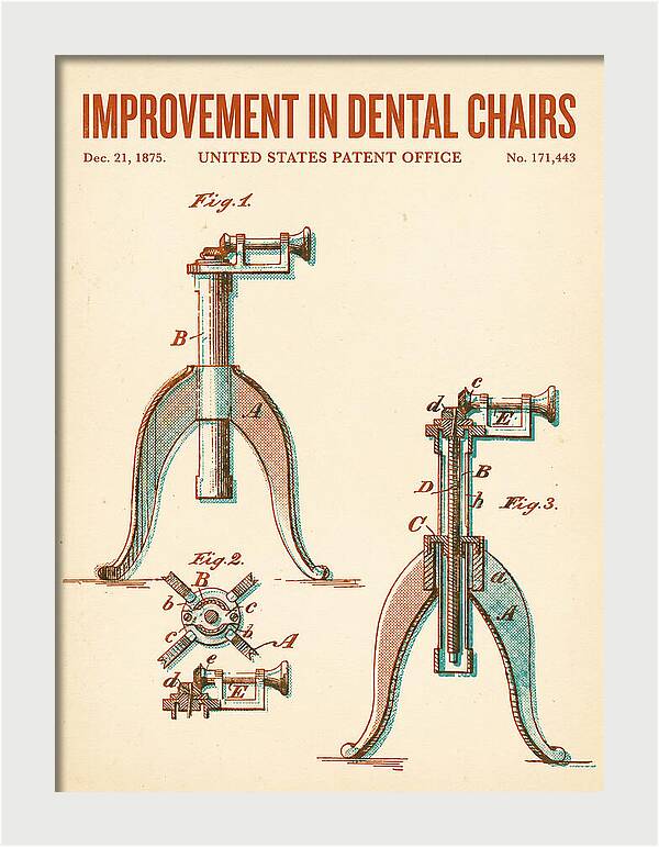 Dental Chair Retro Patent Us171443a