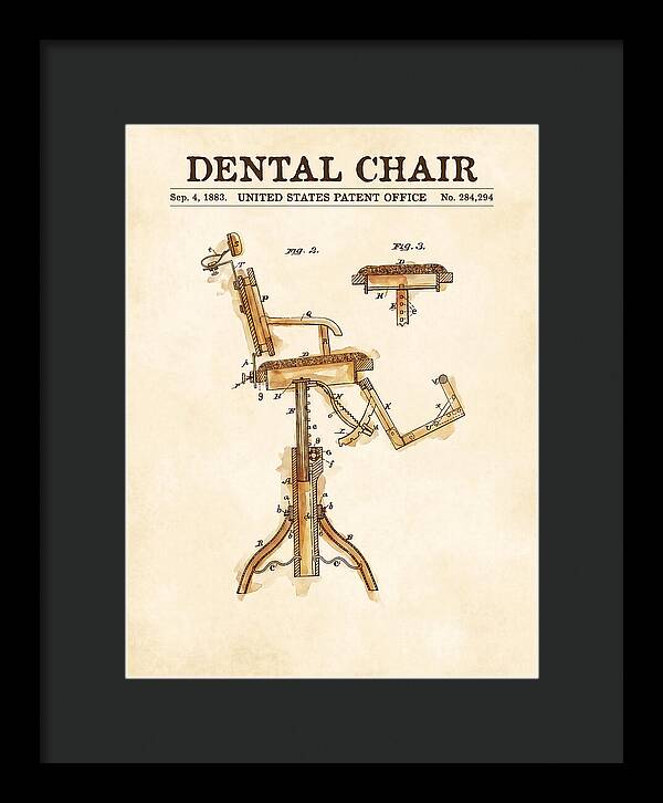 Dental Chair Watercolor Patent Us284294a