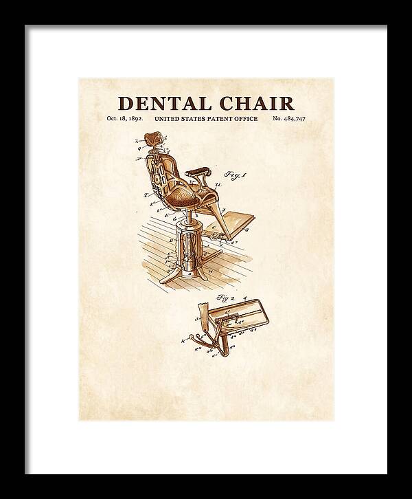 Dental Chair Watercolor Patent Us484747a