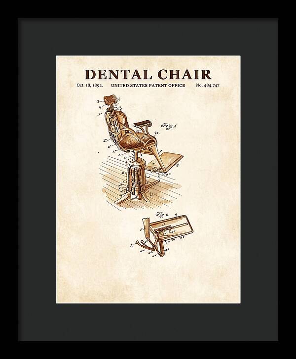 Dental Chair Watercolor Patent Us484747a