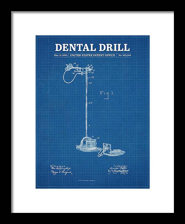 Dental Drill Blueprint Patent Us423344a