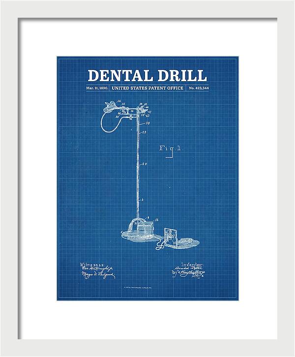 Dental Drill Blueprint Patent Us423344a
