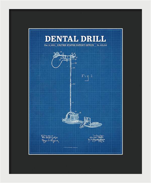 Dental Drill Blueprint Patent Us423344a