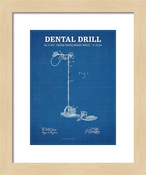 Dental Drill Blueprint Patent Us423344a