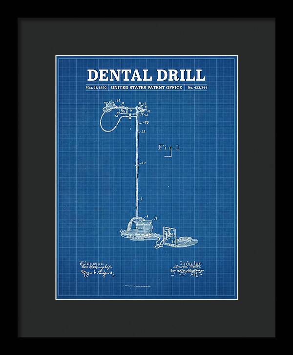 Dental Drill Blueprint Patent Us423344a