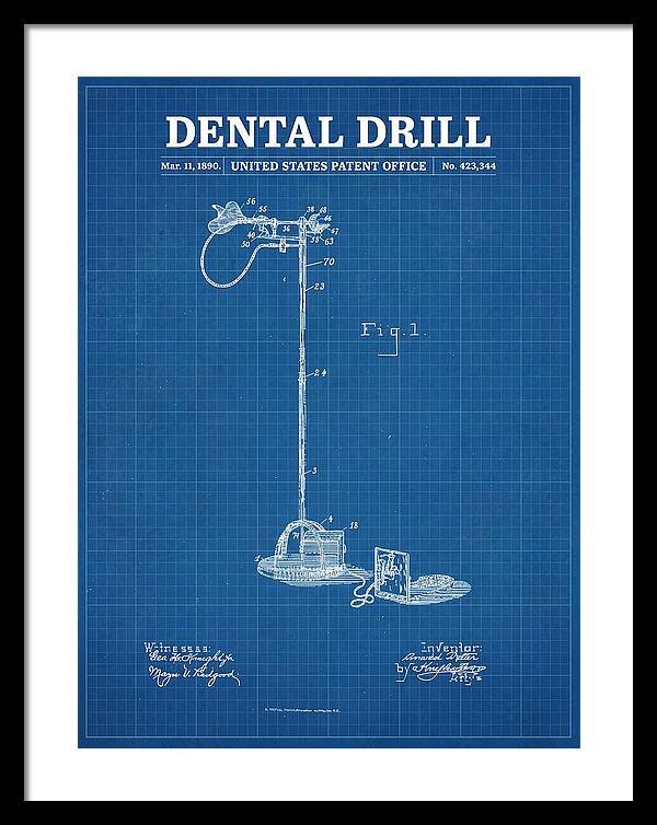 Dental Drill Blueprint Patent Us423344a