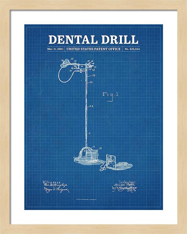 Dental Drill Blueprint Patent Us423344a