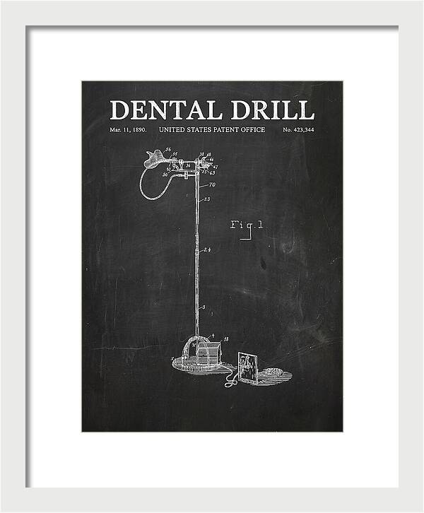 Dental Drill Chalkboard Patent Us423344a