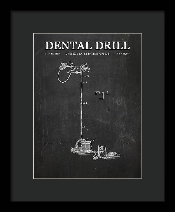Dental Drill Chalkboard Patent Us423344a