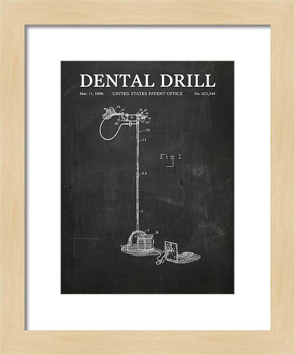 Dental Drill Chalkboard Patent Us423344a
