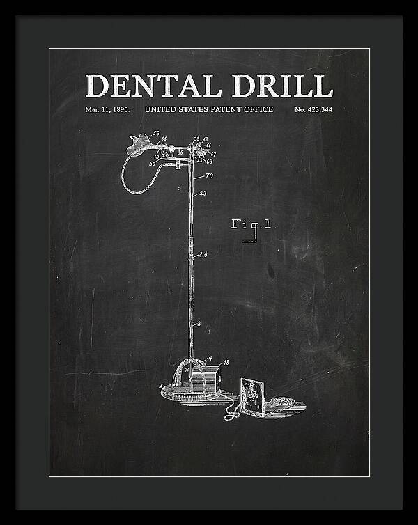Dental Drill Chalkboard Patent Us423344a