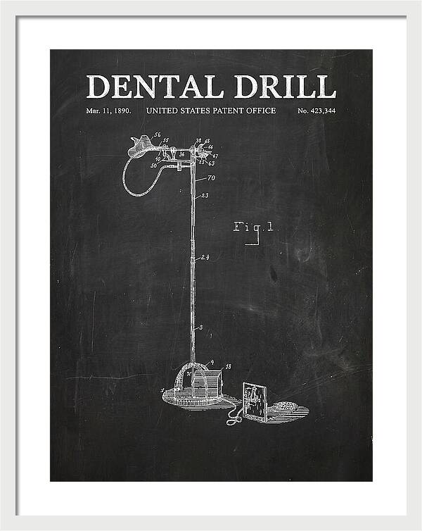 Dental Drill Chalkboard Patent Us423344a