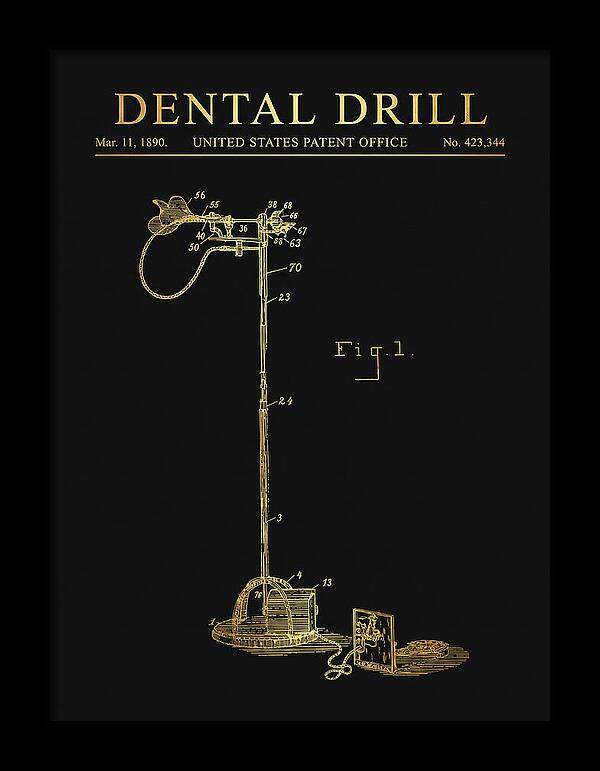Dental Drill Gold Patent Us423344a