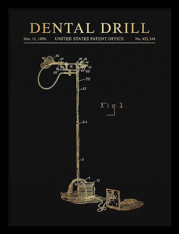 Dental Drill Gold Patent Us423344a