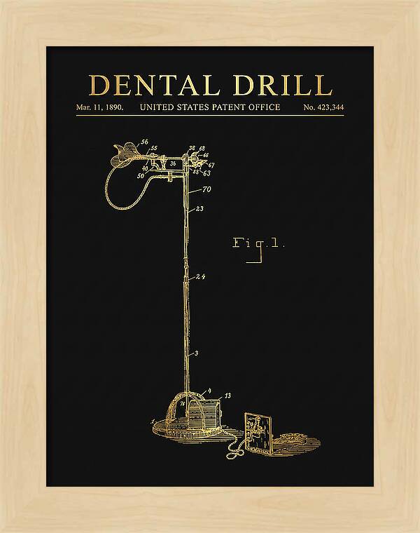 Dental Drill Gold Patent Us423344a
