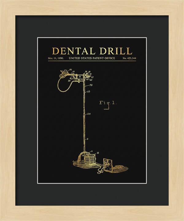 Dental Drill Gold Patent Us423344a