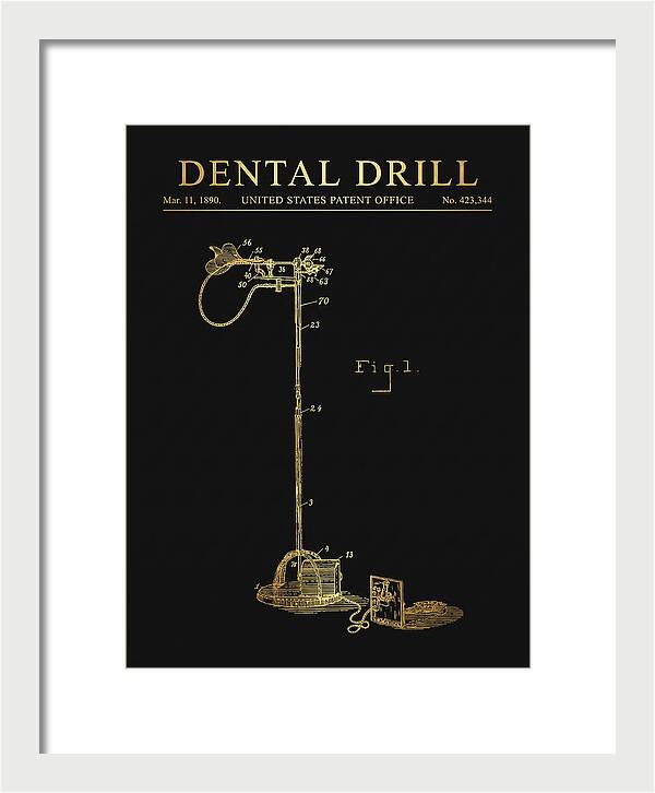 Dental Drill Gold Patent Us423344a