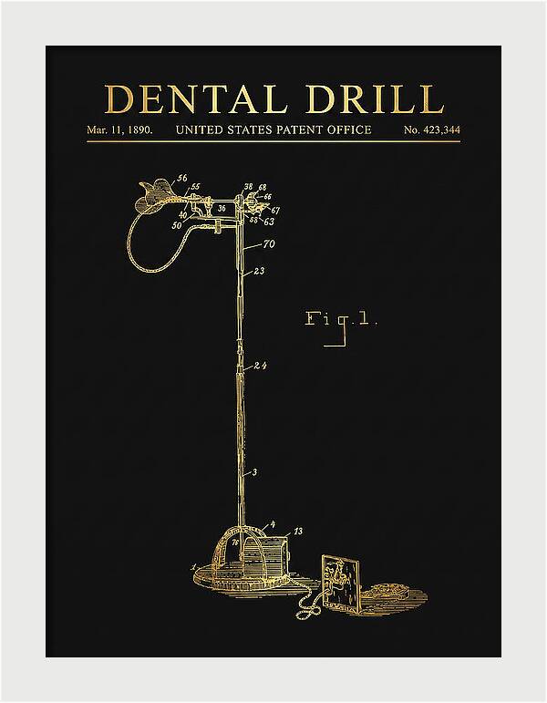 Dental Drill Gold Patent Us423344a