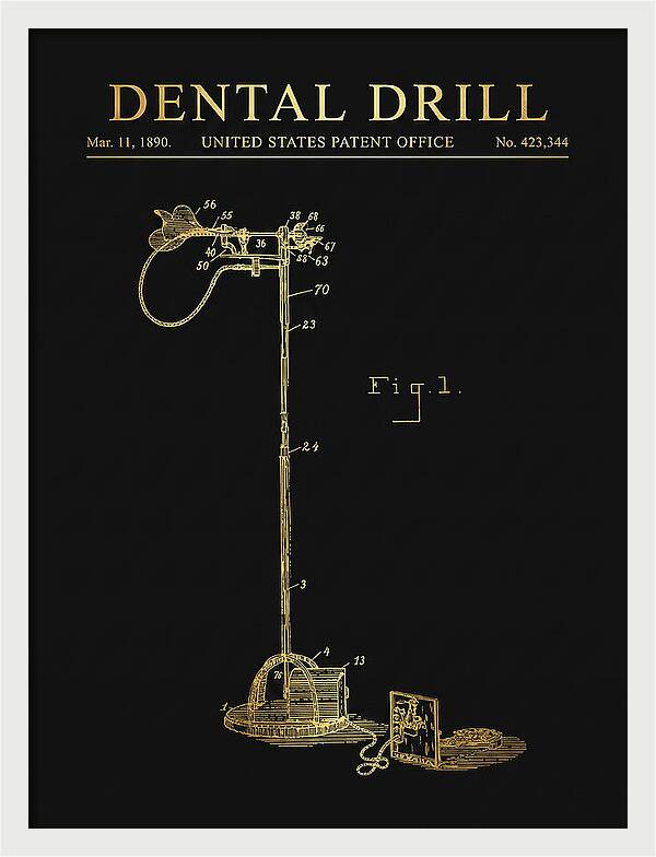 Dental Drill Gold Patent Us423344a