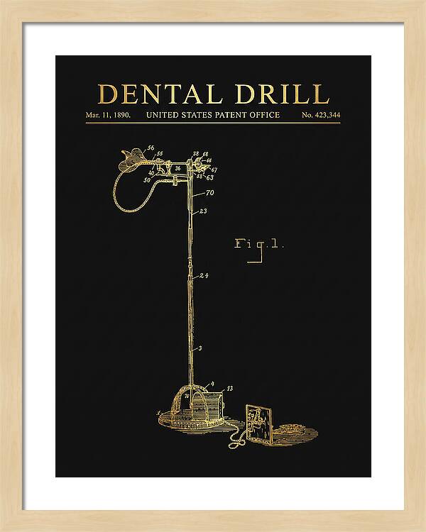 Dental Drill Gold Patent Us423344a