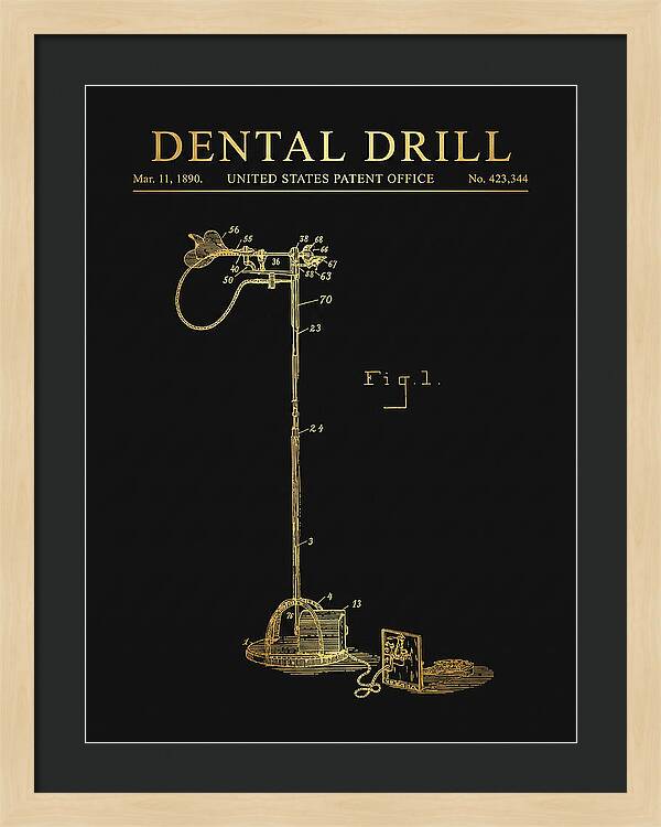 Dental Drill Gold Patent Us423344a