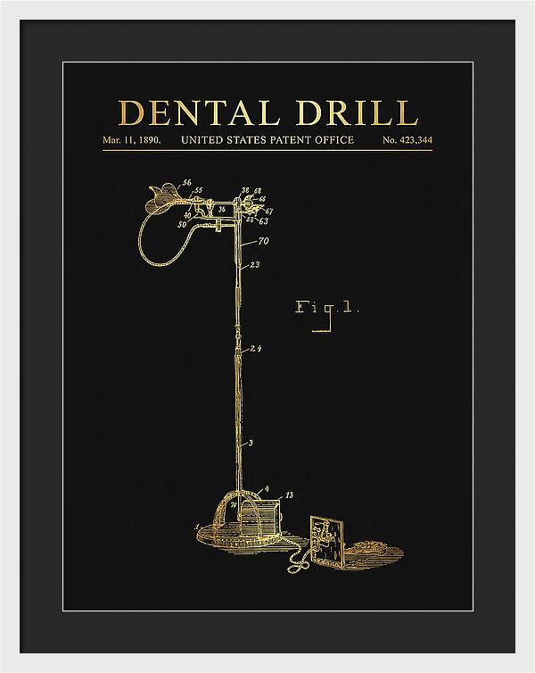 Dental Drill Gold Patent Us423344a