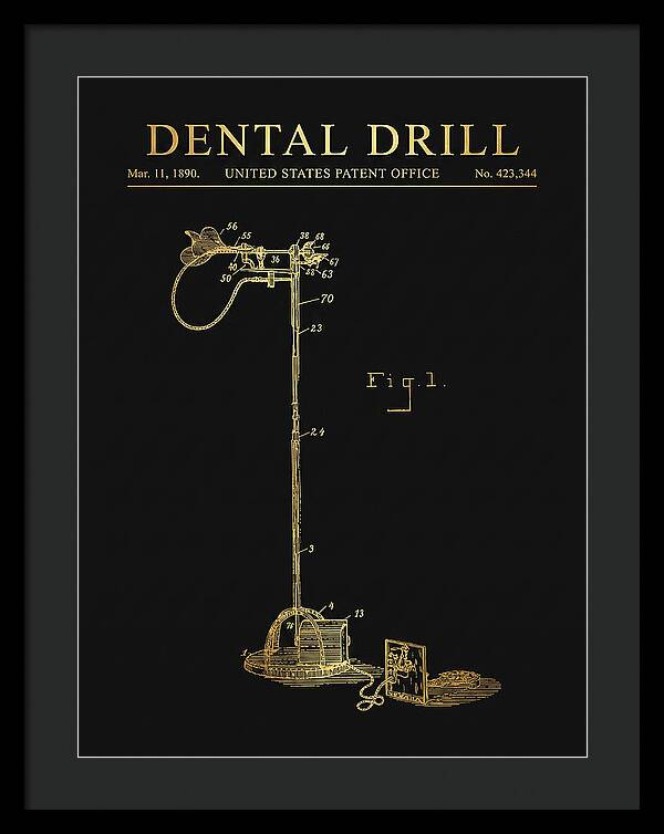 Dental Drill Gold Patent Us423344a