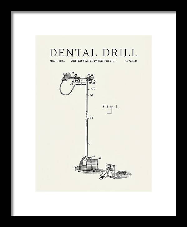 Dental Drill Minimalist Patent Us423344a