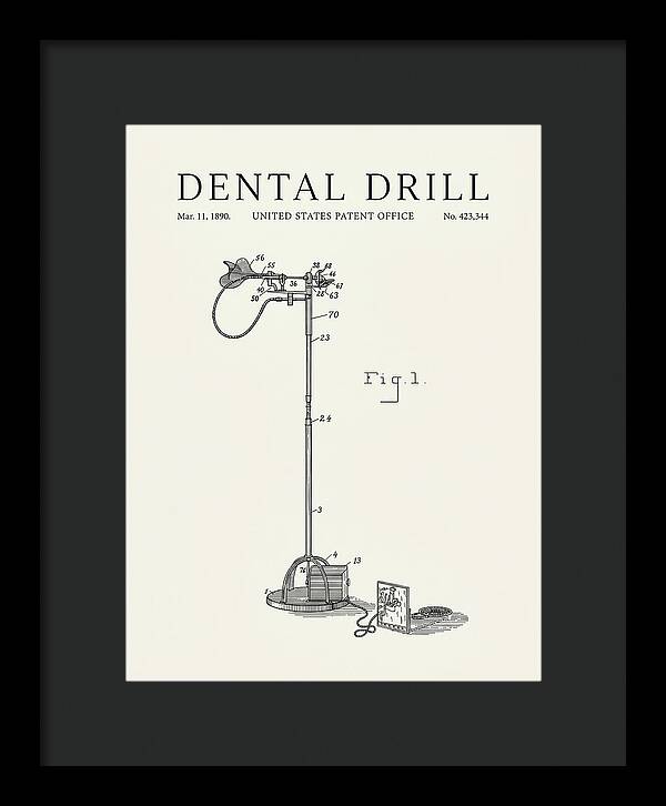 Dental Drill Minimalist Patent Us423344a