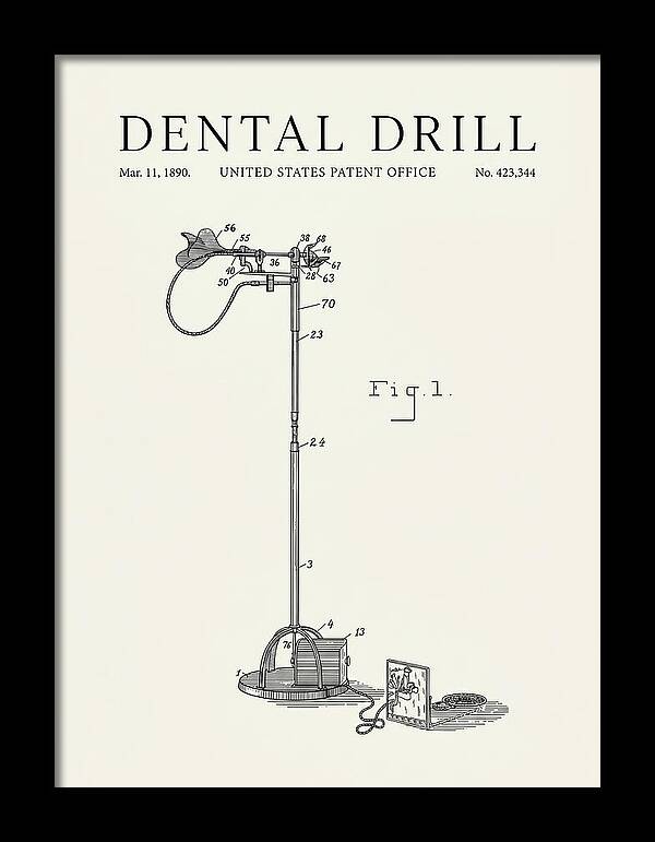 Dental Drill Minimalist Patent Us423344a