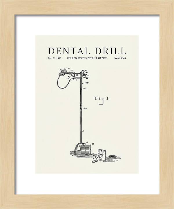 Dental Drill Minimalist Patent Us423344a