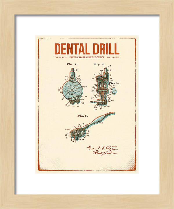 Dental Drill Retro Patent Us1183535a