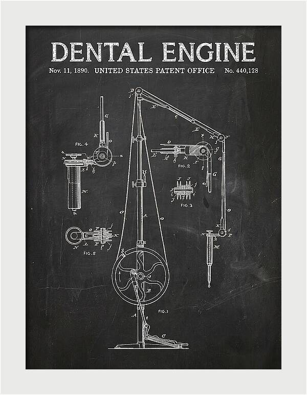 Dental Engine Chalkboard Patent Us440128a