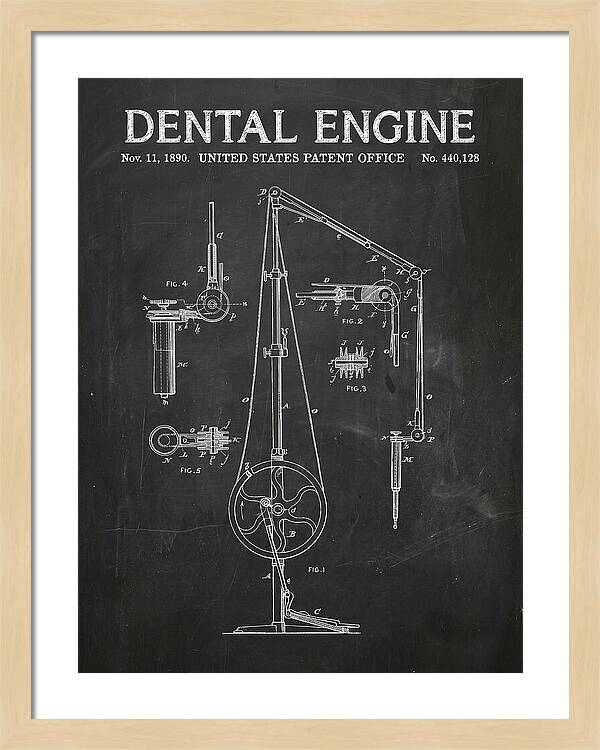 Dental Engine Chalkboard Patent Us440128a