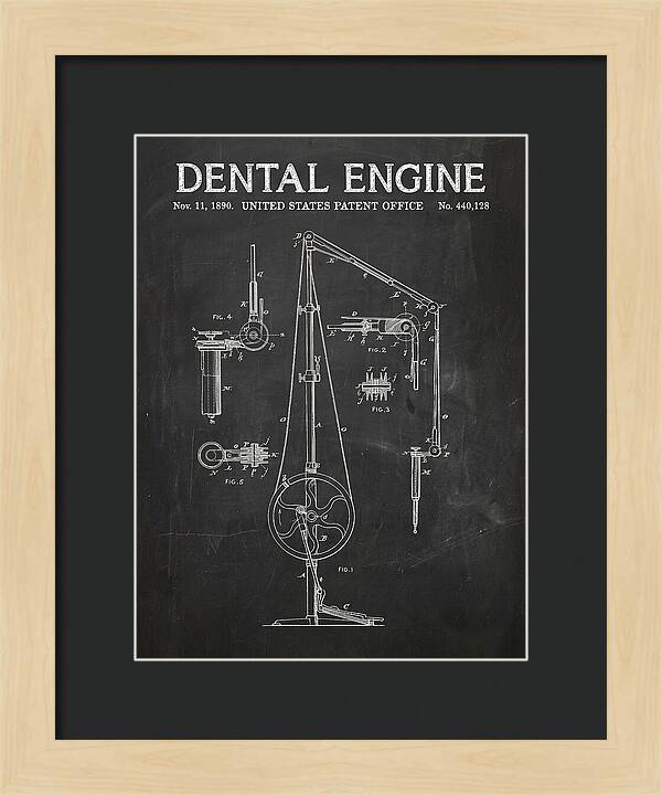 Dental Engine Chalkboard Patent Us440128a