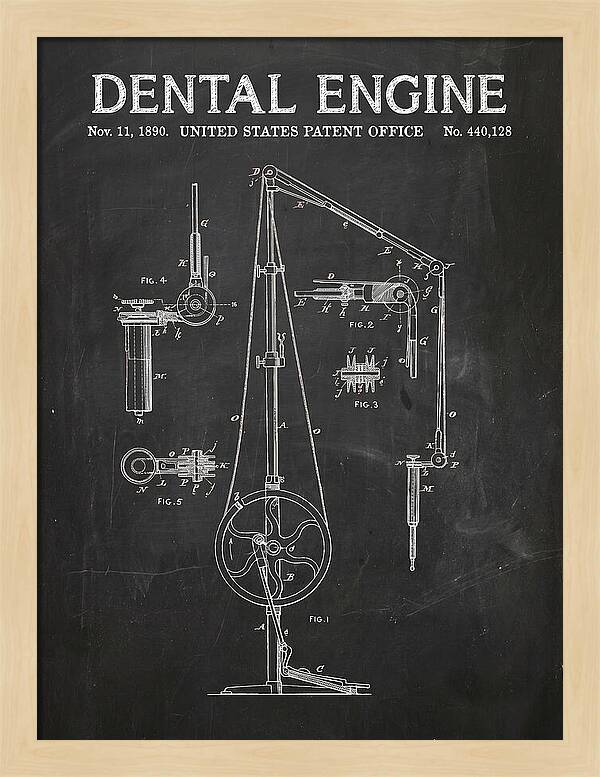 Dental Engine Chalkboard Patent Us440128a