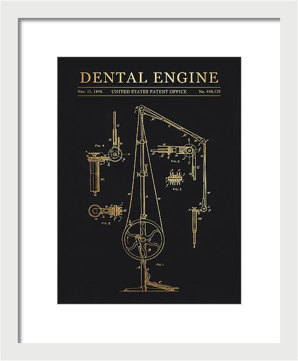 Dental Engine Gold Patent Us440128a