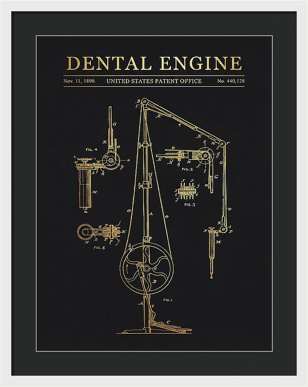 Dental Engine Gold Patent Us440128a